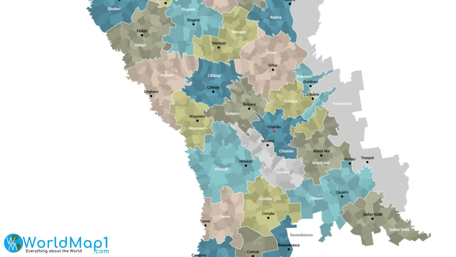 Regional Map of Moldova